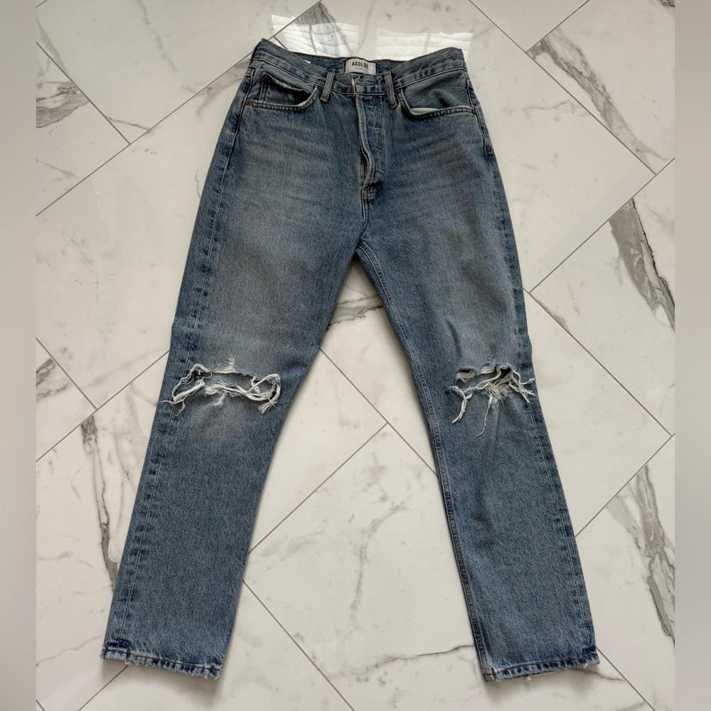 Agolde jeans Riley high waist crop size 26